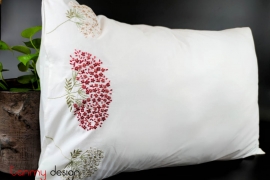 Pillowcase set - hydrangea flower embroidery